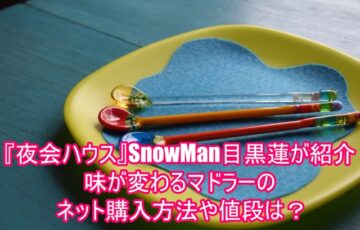 『夜会ハウス』SnowMan目黒蓮が紹介の味が変わるマドラーのネット購入方法や値段は？１