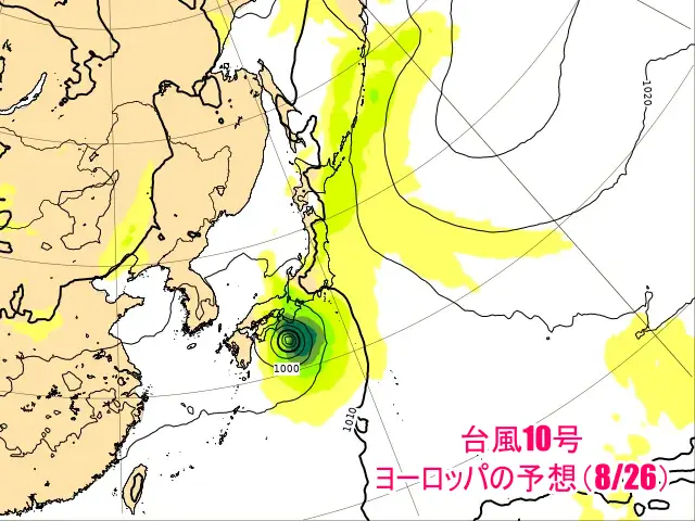 台風10号2024関西地方に接近するのはいつ？米軍やヨーロッパの予想進路！4