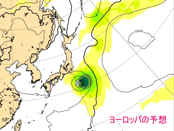 台風7号の米軍やヨーロッパの進路予想図！関東に接近上陸するのはいつ？2