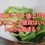 モスバーガー値上げの対象メニューと値段はいくら？いつから始まる？４