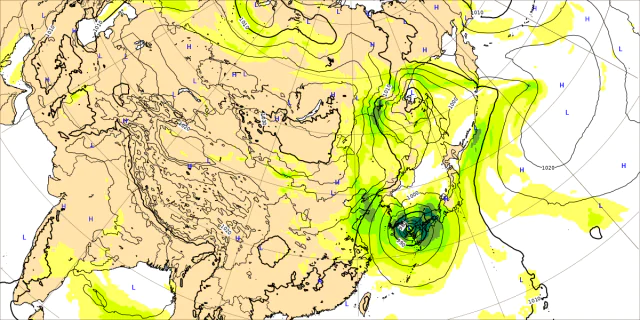 台風14号2022の米軍やWindyヨーロッパ最新進路予想で中国地方に接近するのはいつ？b3