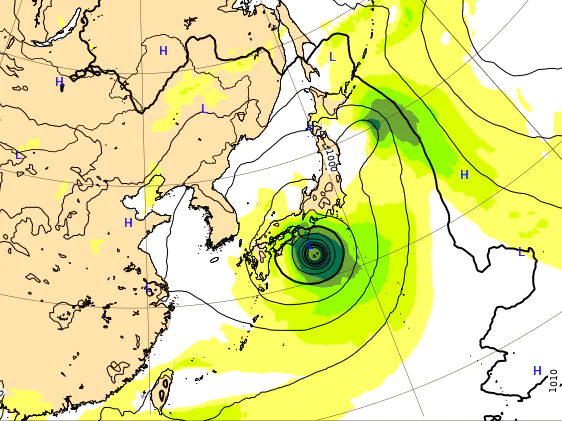台風6号2023が四国地方に接近するのはいつ？米軍や各国の進路予想は？４