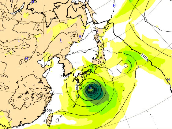 台風6号2023が四国地方に接近するのはいつ？米軍や各国の進路予想は？１